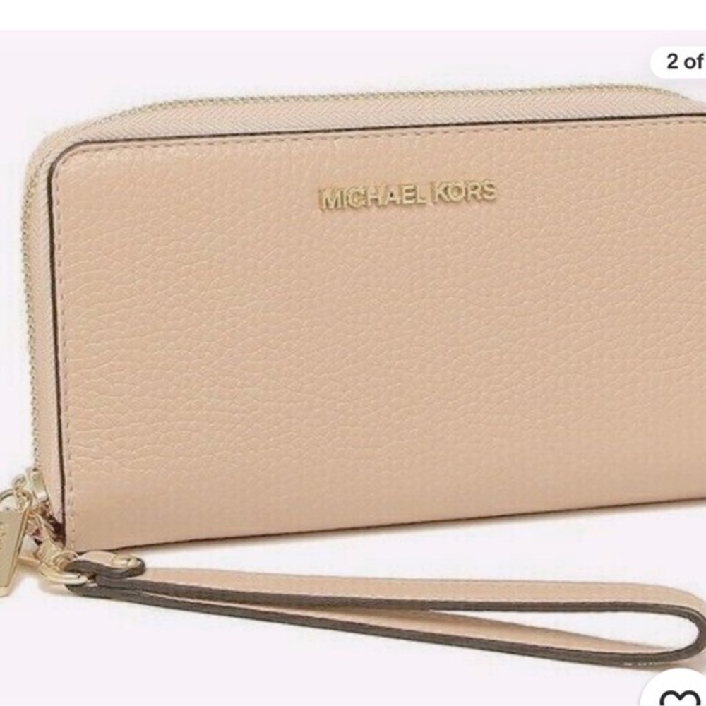 Michael Kors Cream Wallet pebbled leather - Picture 2 of 16